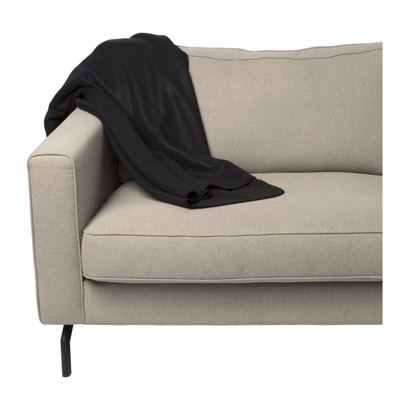 Fleece deken - zwart - 160x130 cm