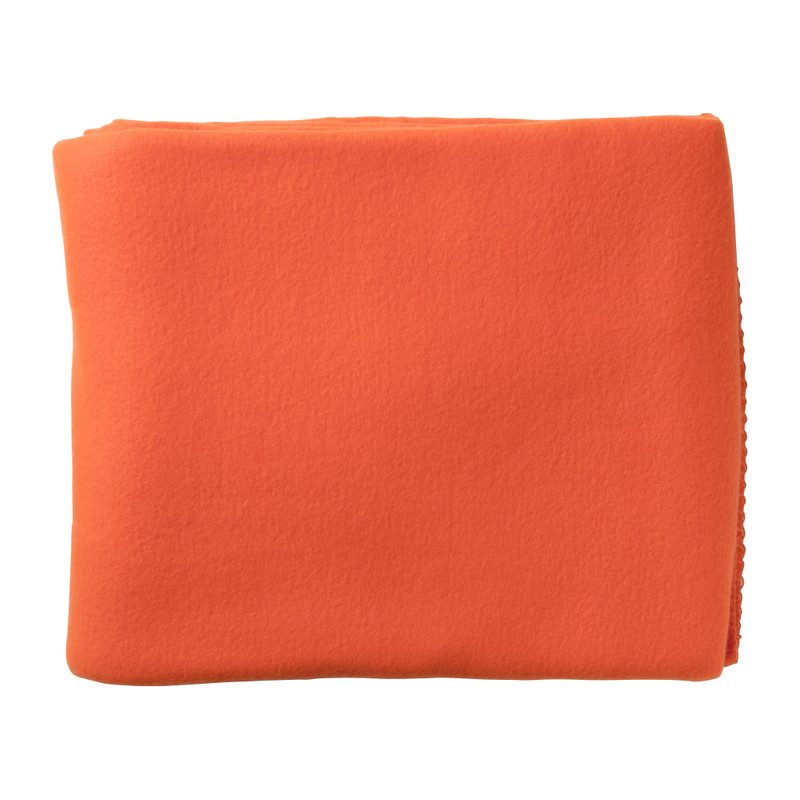 Fleece deken - oranje - 160x130 cm