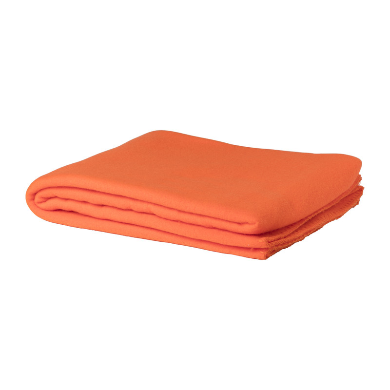 Fleece deken - oranje - 160x130 cm