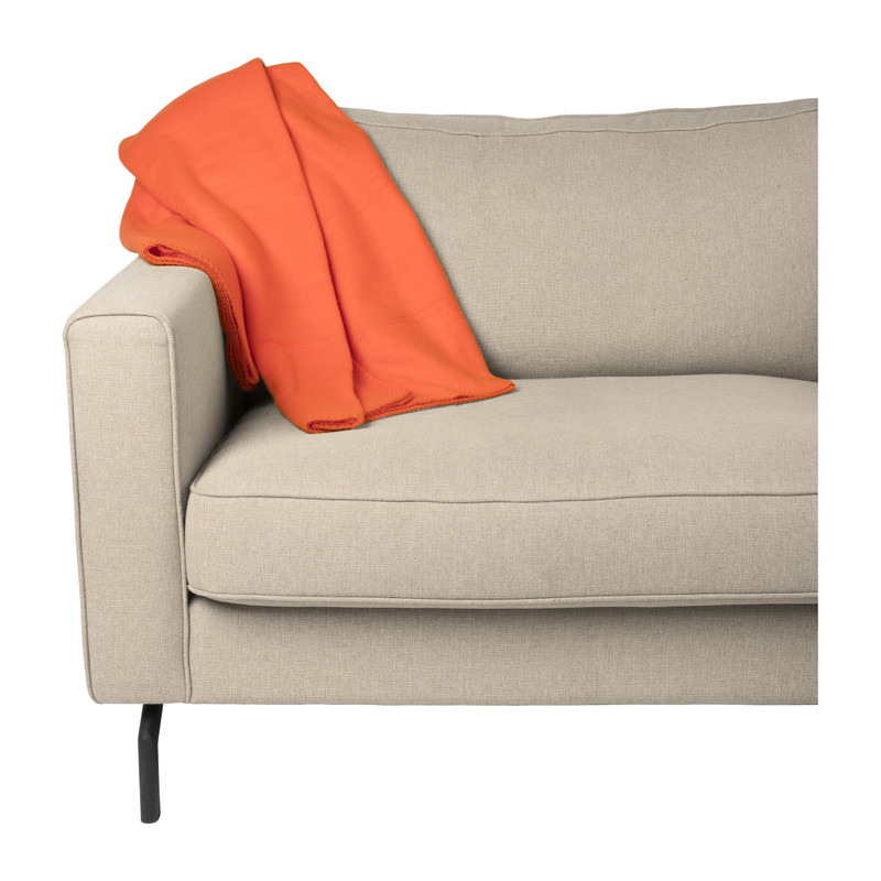 Fleece deken - oranje - 160x130 cm