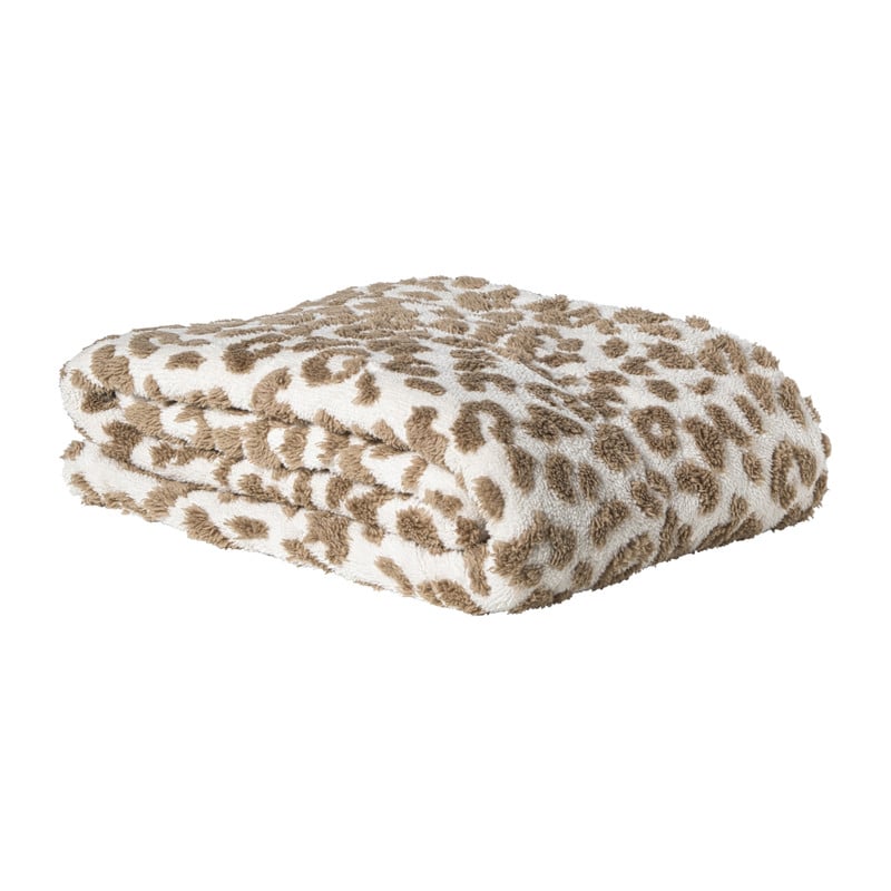 Plaid animal - bruin/beige - 130x170 cm