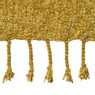 Plaid chenille met kwastjes Mieke - geel - 170x130 cm