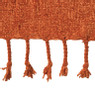 Plaid chenille met kwastjes Marianne - oranje - 170x130 cm