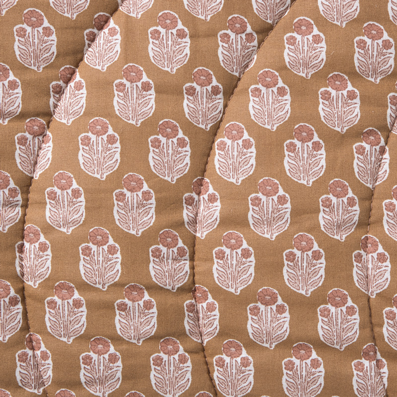 Plaid quilted bloem - roze/rood - 170x130 cm