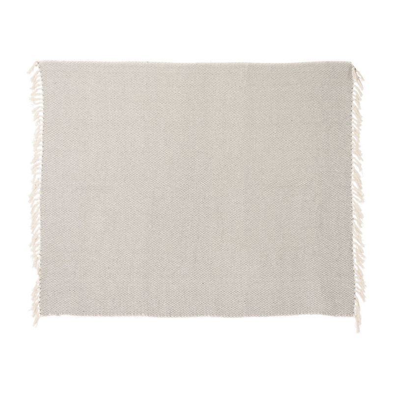 Plaid India - 130x160 cm - ecru/grijs