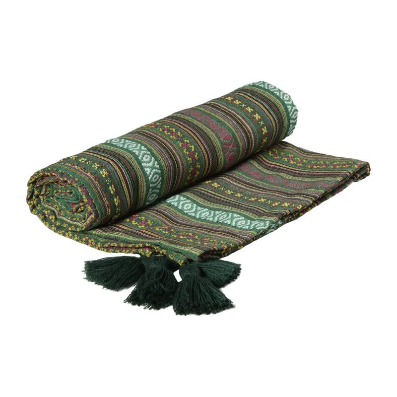 Plaid mexican  - groen  - 130x160 cm