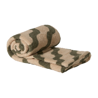 Plaid gestreept - beige - 130x170 cm