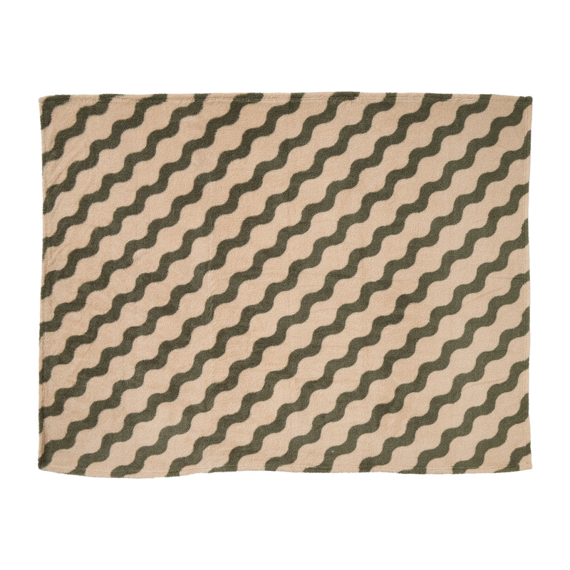 Plaid gestreept - beige - 130x170 cm