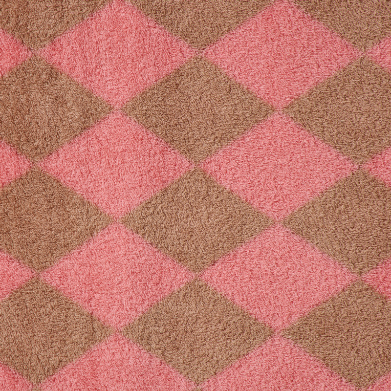 Plaid ruit - rood/bruin - 130x170 cm