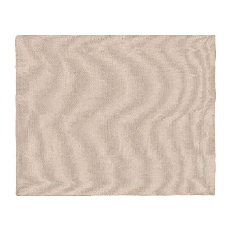 Plaid geblokt - beige - 130x160 cm