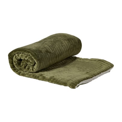 Plaid rib - groen - 130x150 cm