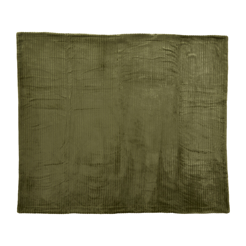 Plaid rib - groen - 130x150 cm