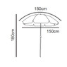 Strandparasol Tess - beige - ø150x180 cm