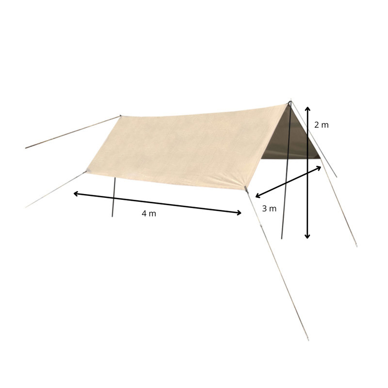 Campingtent/tarp - 300x400x200 cm 