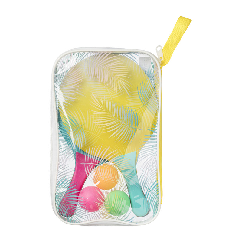Strand tennis set - multikleur - 28x16x3.5 cm