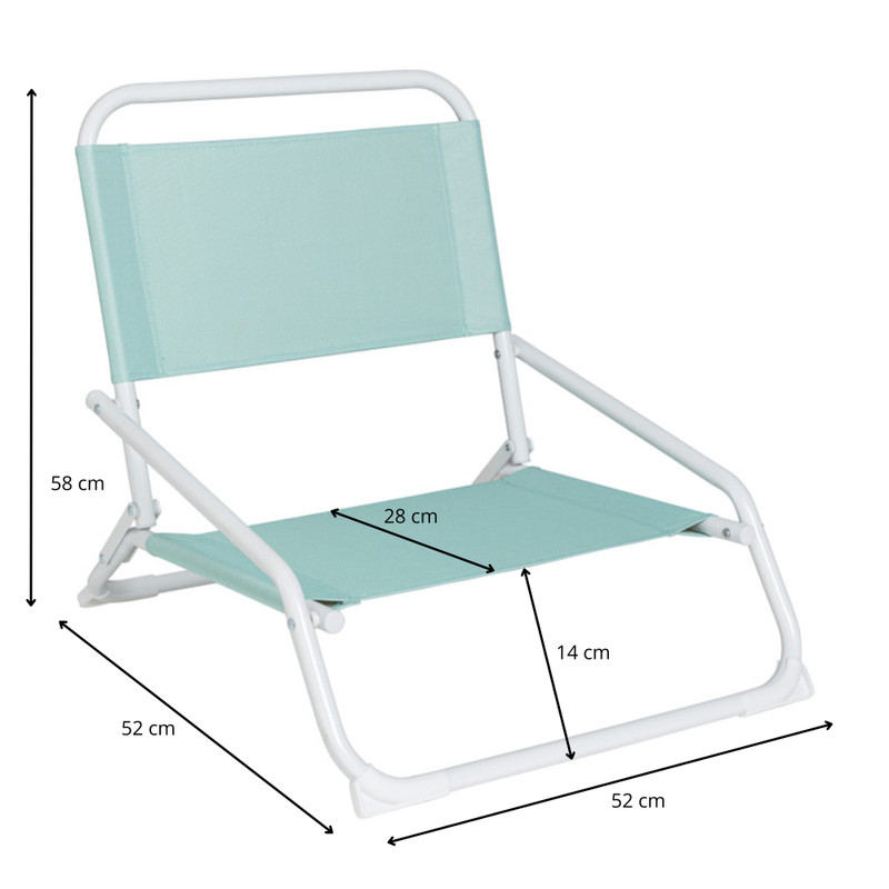 Strandstoeltje Miami - blauw - 58x52x52 cm