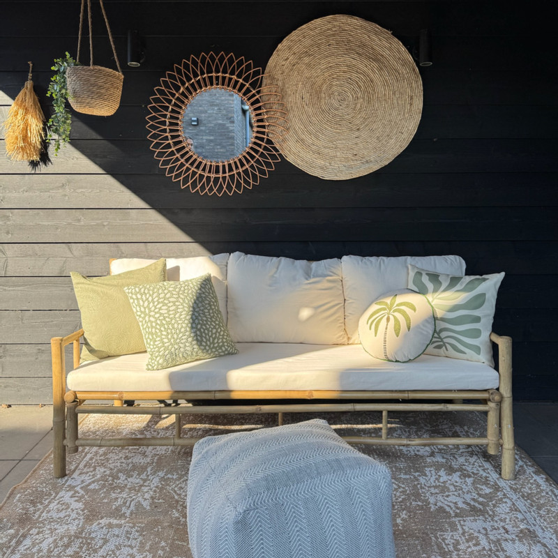 Luxe buitenkleed barok - beige - 150x200 cm