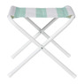 Strandstoeltje opvouwbaar - groen/wit - 35x37x37 cm