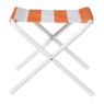 Strandstoeltje opvouwbaar - oranje/wit - 35x37x37 cm