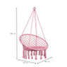 Hangstoel knoet - roze - ø80x100 cm