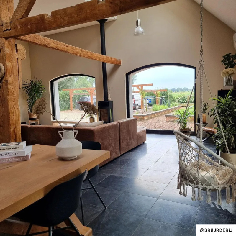 Hangstoel Knoet - beige - ø80x100 cm 