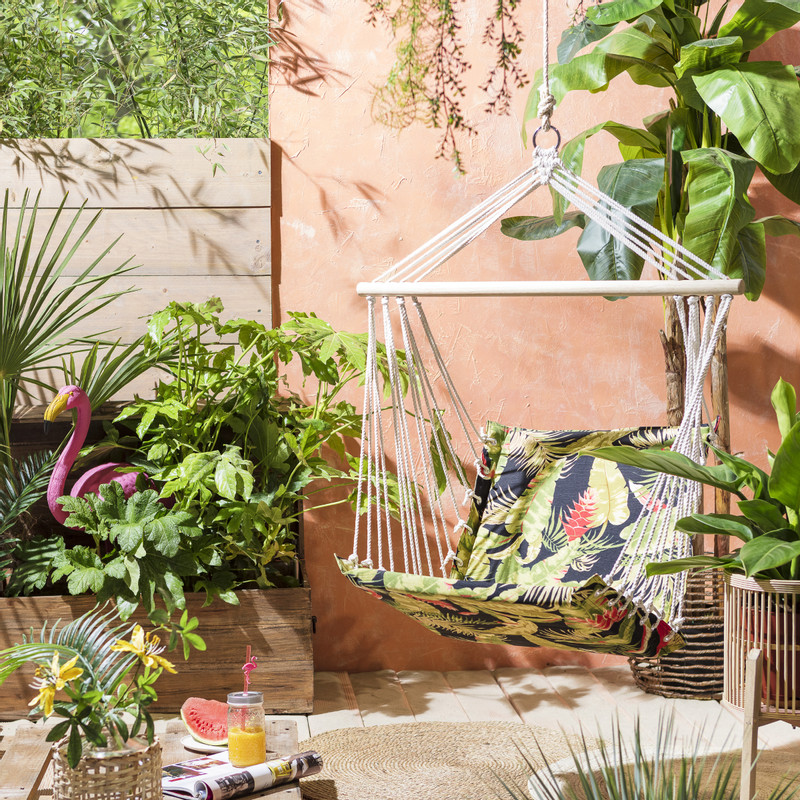 Hangstoel aan stok - tropical