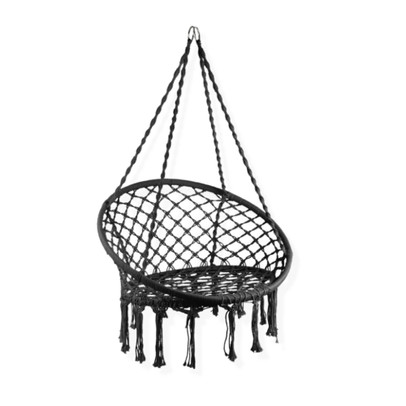 Hangstoel Knoet - zwart - ø80x100 cm 