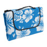 Strand/picknickplaid flowers - blauw