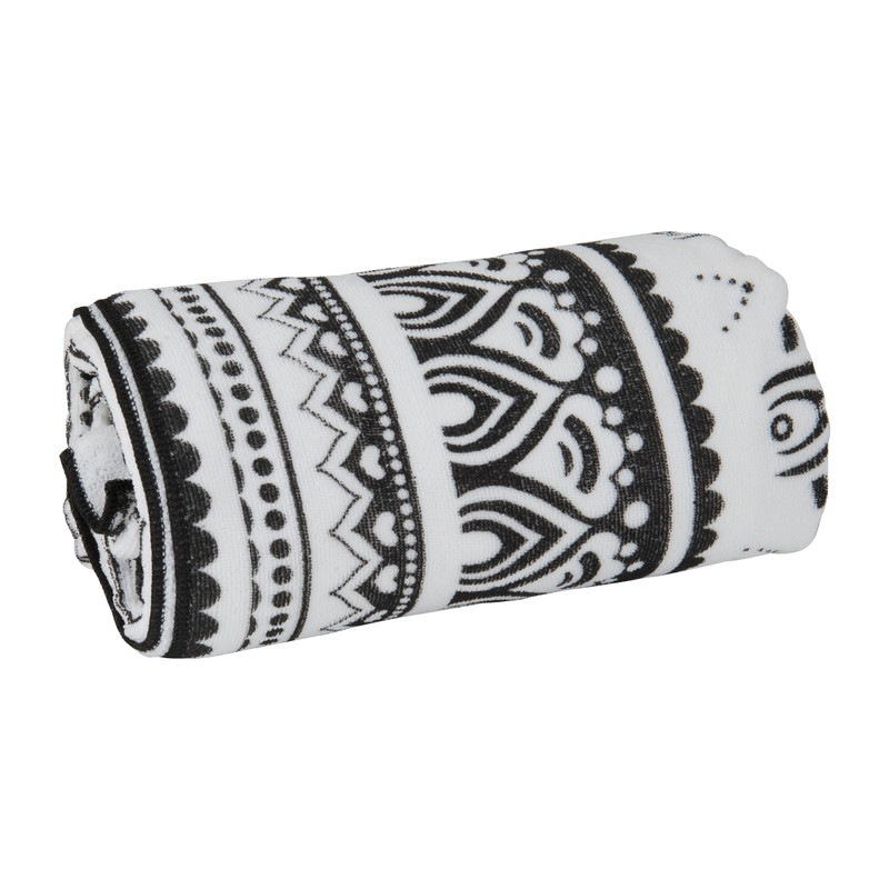 Strandlaken indian black - zwart/wit - 180x100 cm