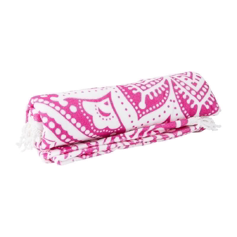 Beachplaid rondo  indian fuchsia - roze - 145 cm