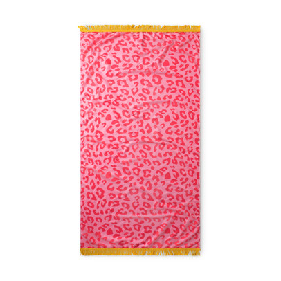 etnisch Doordringen Commotie Strandlaken luipaard print - roze - 180x100 cm | Xenos