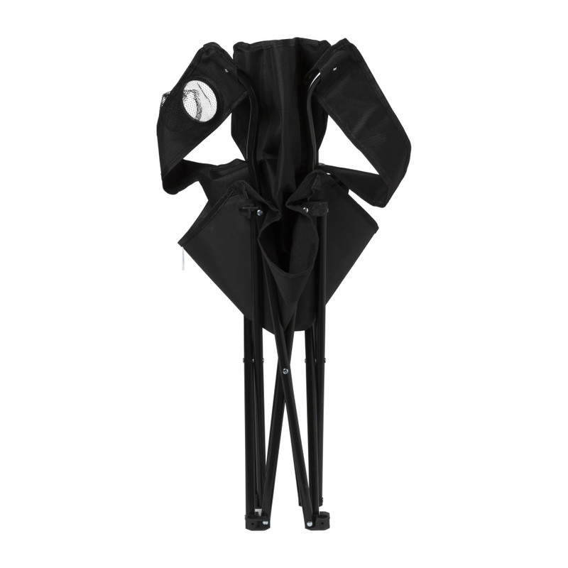 Opvouwbare campingstoel - zwart - 80x75x50 cm