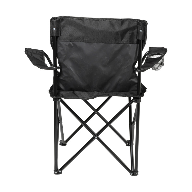 Opvouwbare campingstoel - zwart - 80x75x50 cm