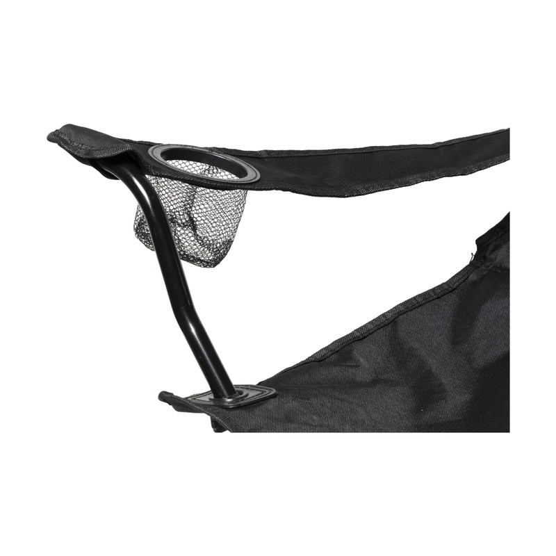 Opvouwbare campingstoel - zwart - 80x75x50 cm