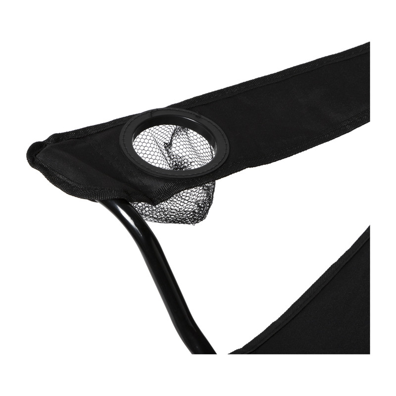 Opvouwbare campingstoel - zwart - 80x75x50 cm