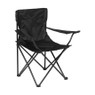 Opvouwbare campingstoel - zwart - 80x75x50 cm