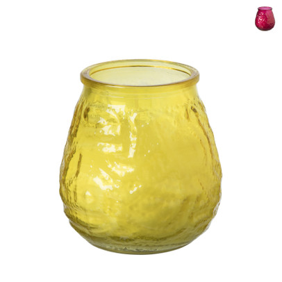 Citronella kaars in glas - diverse kleuren - ø9x9.8 cm