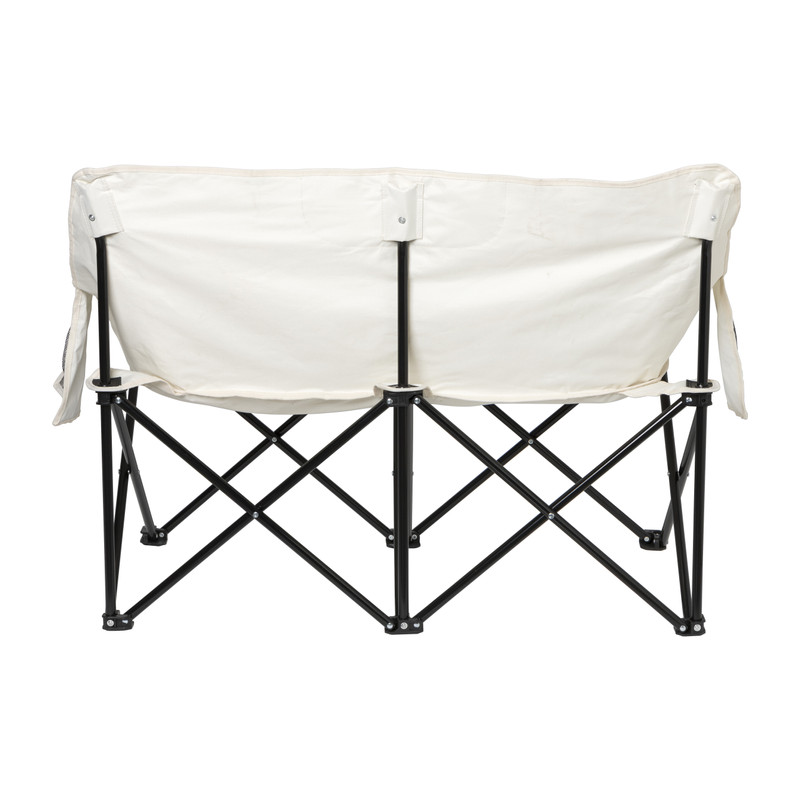 Campingbank compact - 2 zits - wit 