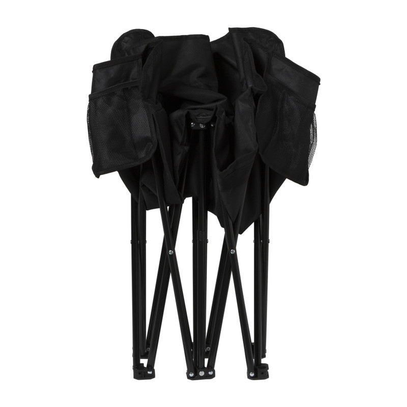 Campingbank compact - 2 zits - zwart 