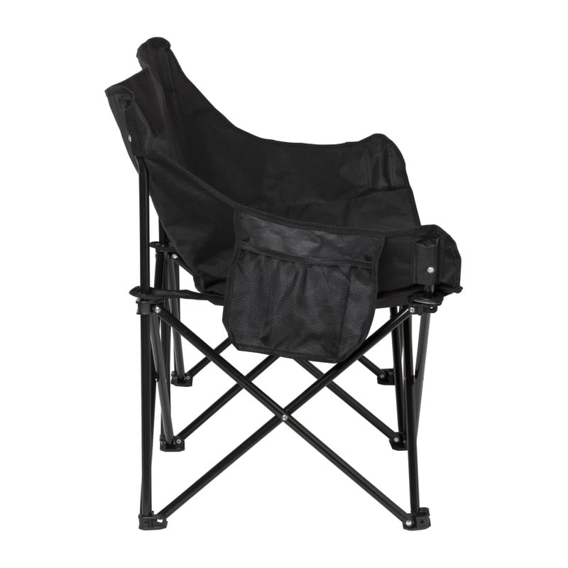 Campingbank compact - 2 zits - zwart 