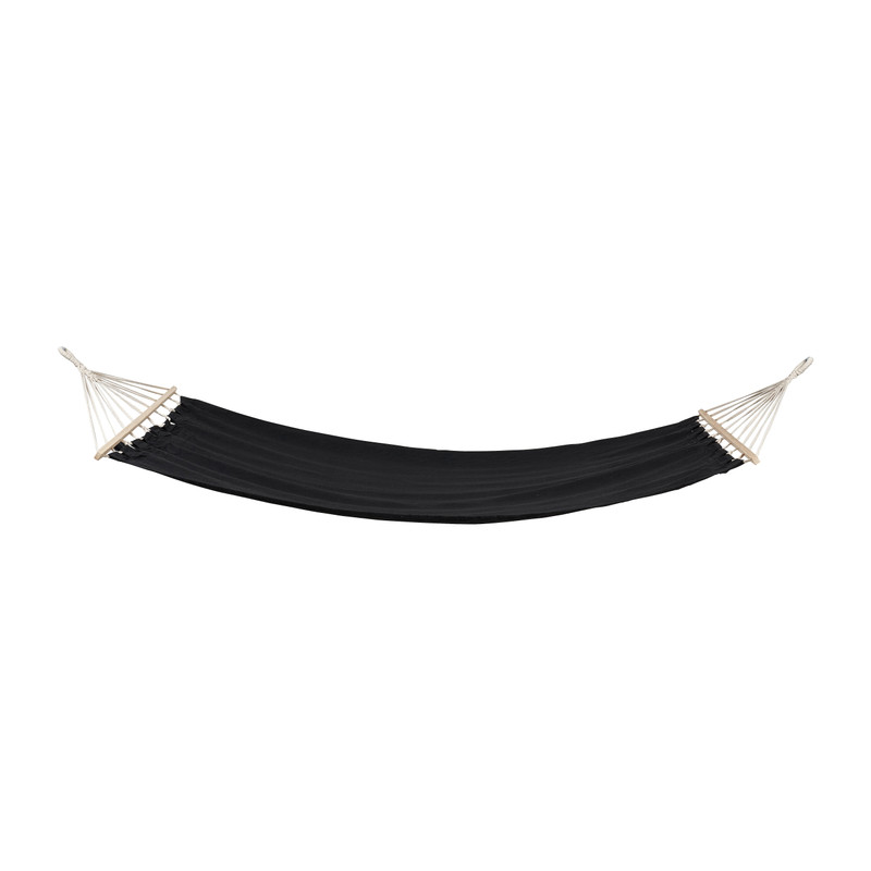 Hangmat aan stok - zwart - 90x265 cm