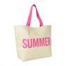 Strandtas Wilma Summer - beige/roze - 53x15x38 cm