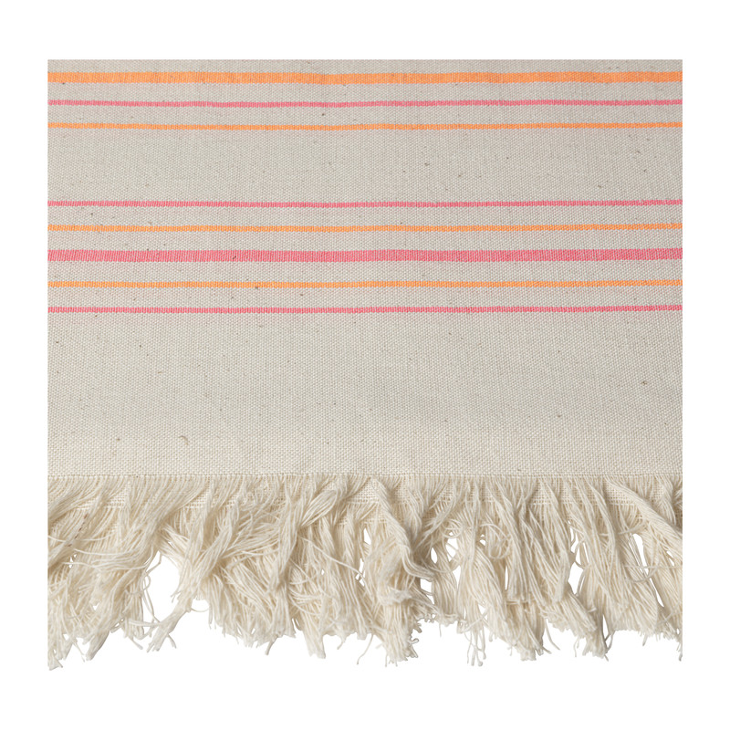 Hamamdoek Ilona - beige/oranje/roze - 90x150 cm