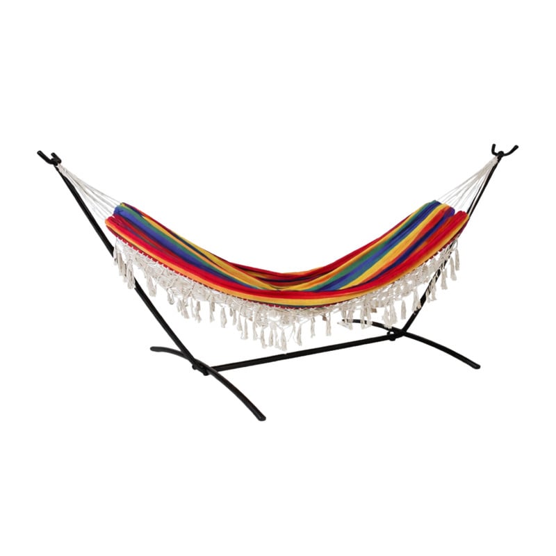 Hangmat met franjes - multikleur - 90x200