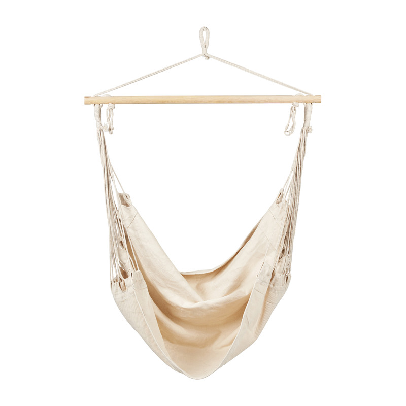Hangstoel aan stok - beige - 90x100x100 cm