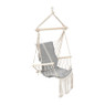 Hangstoel met franjes - grijs - 90x95x50 cm