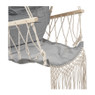 Hangstoel met franjes - grijs - 90x95x50 cm