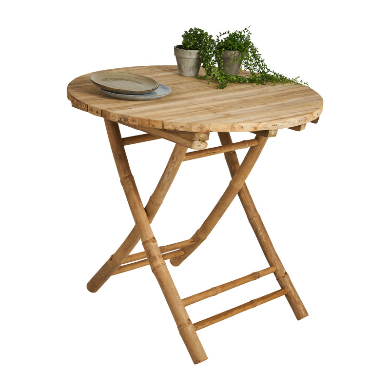 Tafel bamboe - ø80x80 cm