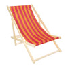 Strandstoel streep - oranje/roze - 92x82x58 cm