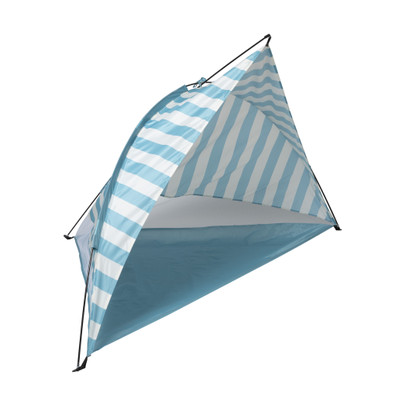 Strandtent - blauw/wit - 220x120 cm